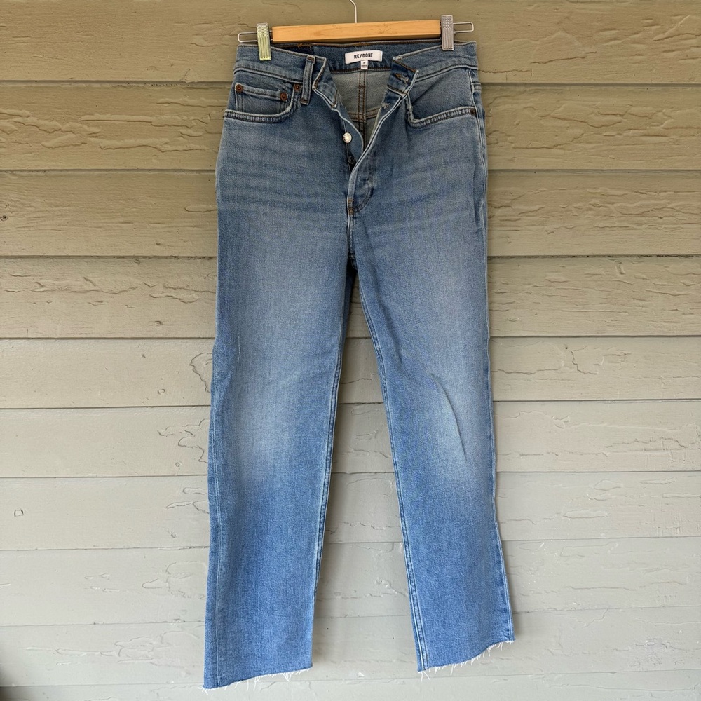 PLEASE READ: Re/done Stovepipe Jeans Never Worn Needs Button Repair